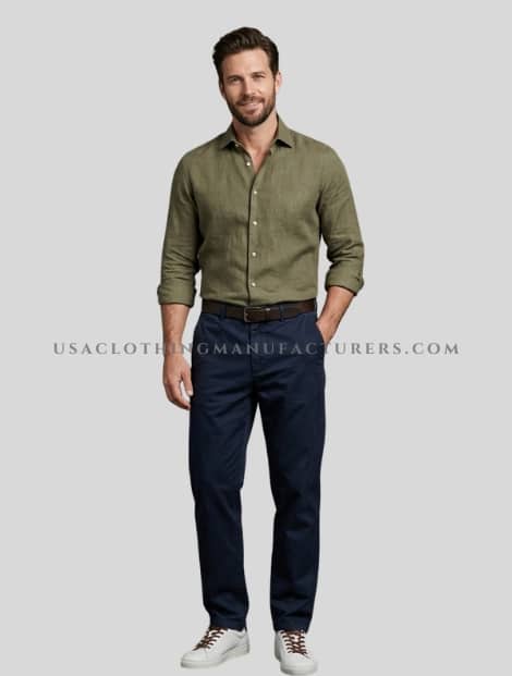 Blue Relaxed Fit Trousers Manufacturer