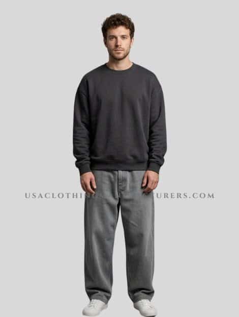 Baggy Grey Trousers for Men Wholesale