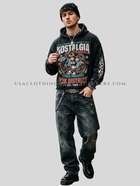 Wholesale Y2K Graphic Oversized Hoodie USA