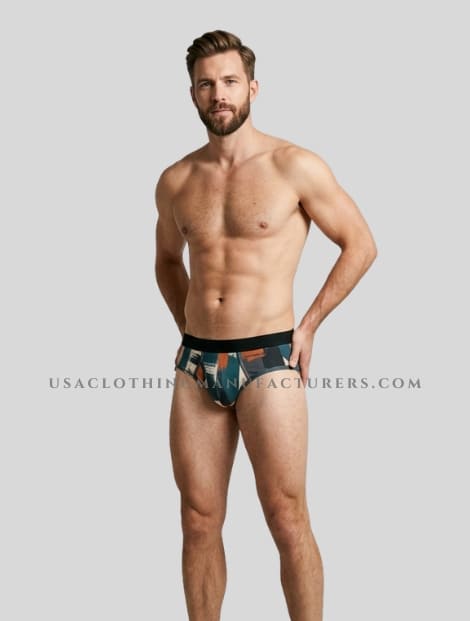 Abstract Printed Mens Brief Supplier