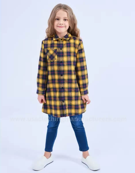 Warm Flannel Plaid Shirt Wholesale Manufacturer USA