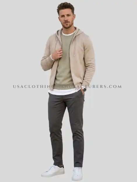Men Full Zip Workout Hoodie Manufacturer