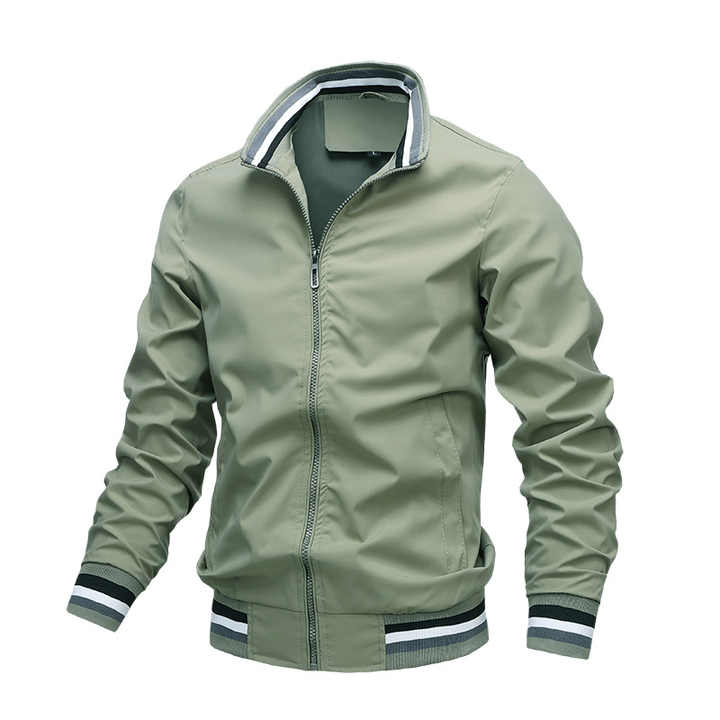 Bomber Varsity Olive Green Jacket Supplier