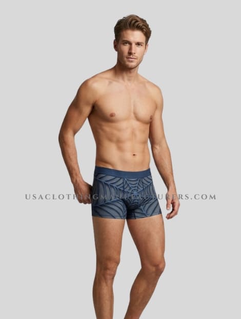 3D Spider Web Printed Mens Trunk Manufacturer